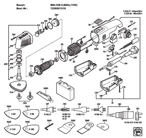 Buy Fein 72292613110 72292613110 MSx 636 II Replacement Tool Parts ...