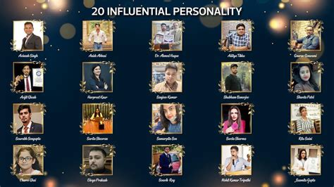 20 Influential Personality creating a profound impact in various ...