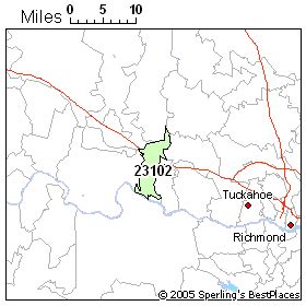 Rankings in Zip 23102 (Maidens, VA)