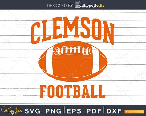 Clemson Football SC Vintage Varsity Style svg png dxf | Silhouettefile