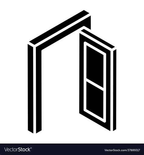 Open door Royalty Free Vector Image - VectorStock