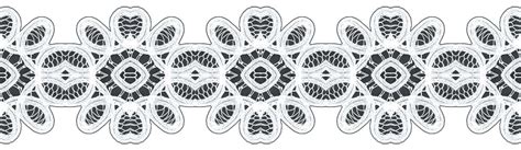 ArtbyJean - Paper Crafts: Lace pattern seamless borders in black and white - Lace clip art ...