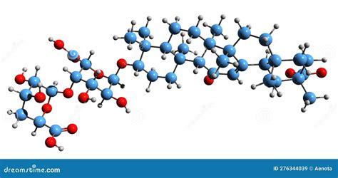 3D Image Of Glycyrrhizic Acid Skeletal Formula Royalty-Free Stock Photography | CartoonDealer ...