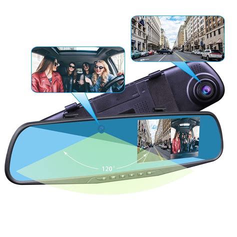 Hidden Dual Dash Cam Spy Interior Car Mirror Camera HD 1080p Front DVR ...