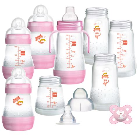 Buy MAM Easy Start Anti-Colic Self Sterilising Bottles - Newborn - 15 Piece Set - Pink | MAM UK