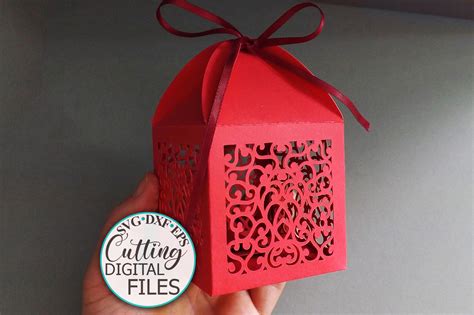 Wedding Favor Box Party Candy gift box laser cut svg template By kArtCreation | TheHungryJPEG