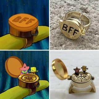 2022 SpongeBob Best Friends Forever BFF Ring For Teen Cute Anime ...