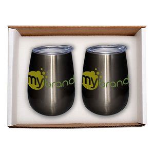 Stemless Custom Wine Tumbler Sets - Stainless Steel Double Wall