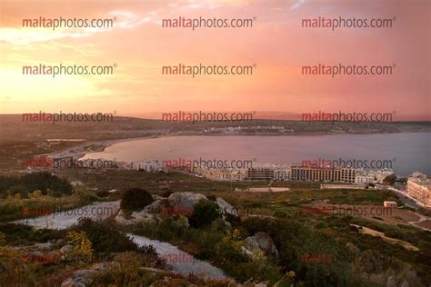 Mellieha Bay Ghadira Sunset - Malta Photos