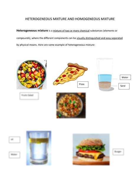 Homogeneous Mixtures Examples Of Food