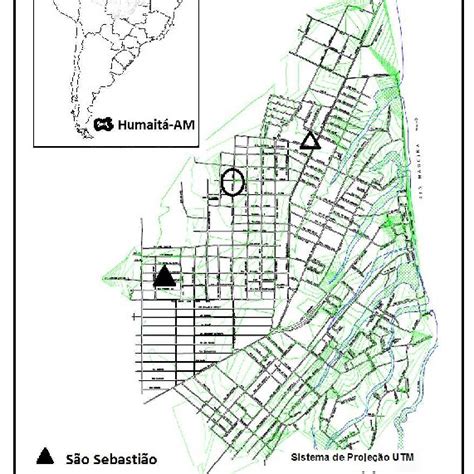 Bairros amostrados no município de Humaitá-AM, na região do Médio ...