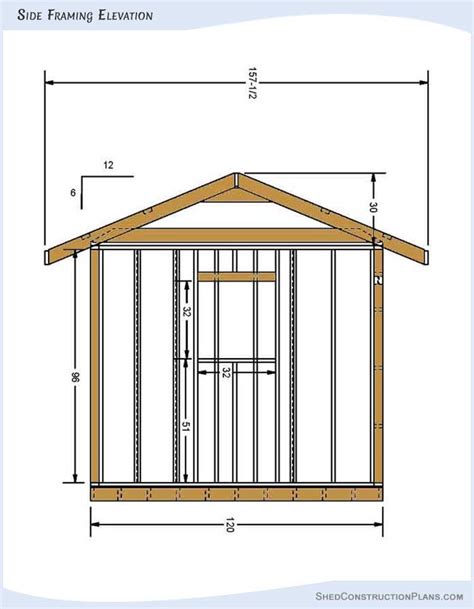 10×12 Gable Roof Shed Plans Blueprints