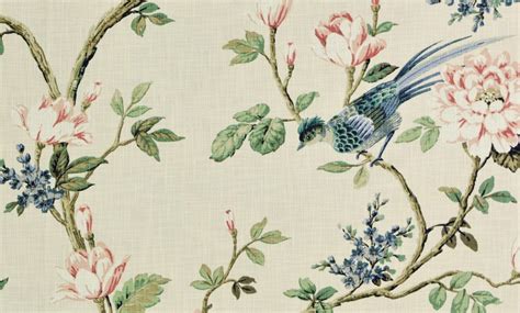 Joybird in Color Silk Floral with Perched Birds Cotton Home