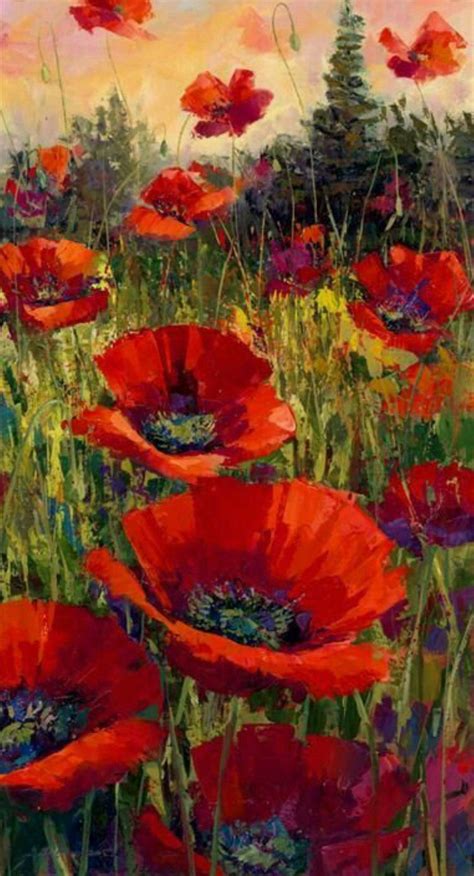 Pin by Ginger Gomez on Lovely | Art painting, Poppy painting, Flower ...