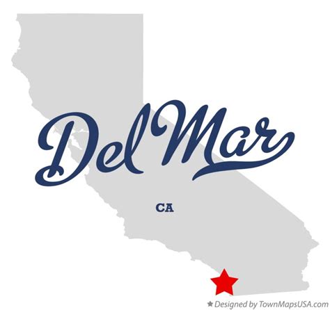 Map of Del Mar, CA, California