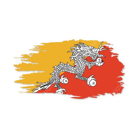 Bhutan Flag Design In Vector Style, Bhutan, Bhutan National Flag ...