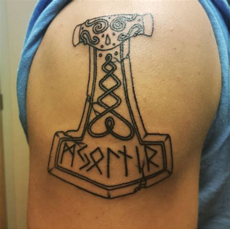 I got this tattoo of Thor's Hammer, Mjolnir, last September and I was ...