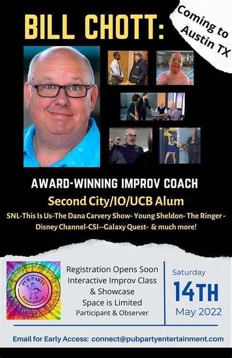 Bill Chott Comedy Improv Showcase with Emcee Carlton Caudle, Fallout Theater, Austin, 14 May 2022