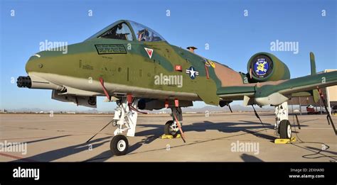 An Air Force A-10 Warthog Thunderbolt II attack jet with jungle camouflage Stock Photo - Alamy