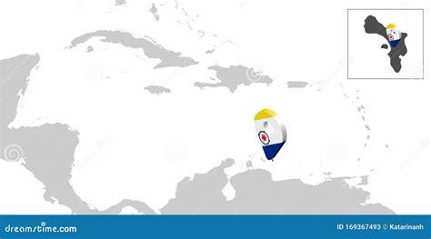 Location Map Bonaire on Map Central America. 3d Bonaire Flag Map Marker ...