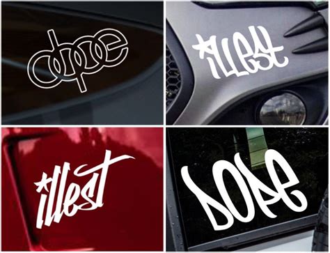 Dope Illest Car Decal Dope Sticker Illest Decal Car Window | Etsy