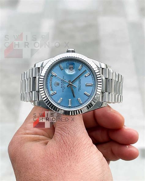 Rolex Day-Date 40 Platinum Diamond Dial | SwissChronox