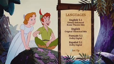 Peter Pan 1953, 2013 DvD Menu Walkthrough - YouTube