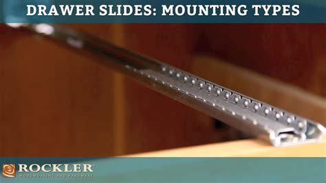 Drawer Slide Tutorial: Mounting Types - YouTube