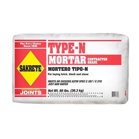 SAKRETE 80 lb. Type N Mortar Mix 602.80.SK - The Home Depot