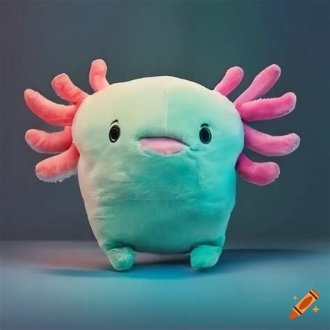 Plush axolotl toy with big eyes on Craiyon