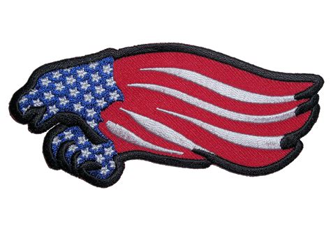 Eagle With American Flag Embroidered Biker Patch – Leather Supreme