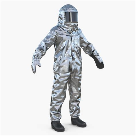 Firefighter Wearing Aluminized Chemical Protective Suit 3D Model #AD ,# ...