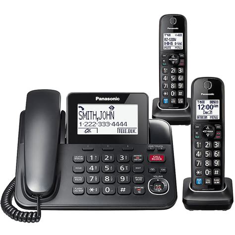 Best Buy: Panasonic KX-TGF892B DECT 6.0 Expandable Corded/Cordless ...