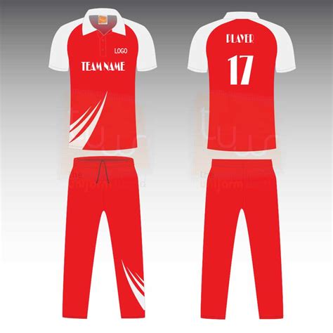 Red 2-Tone Cricket Jerseys Uniforms - Dubai UAE | Leading Uniforms Supplier Manufacturer ...