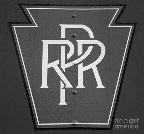 Export PA Pennsylvania Railroad Logo Black And White Photograph by Adam ...