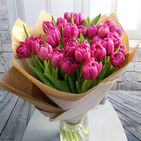 30 Pink Tulips | Free Delivery | Pink tulips, Pink tulips bouquet, Tulip bouquet