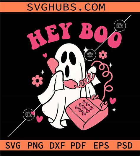 Hey boo ghost SVG, Ghost Svg, Ghost Halloween Svg, Boo Svg, Hey Boo Funny Halloween SVG