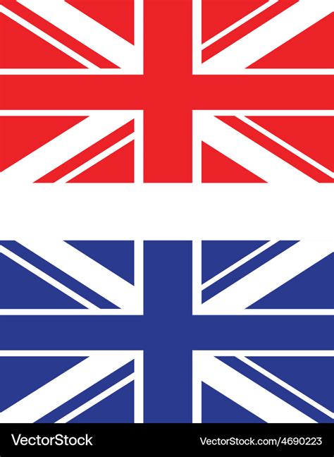 Red and blue uk flag Royalty Free Vector Image