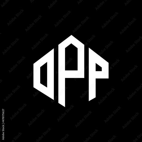 OPP letter logo design with polygon shape. OPP polygon and cube shape logo design. OPP hexagon ...