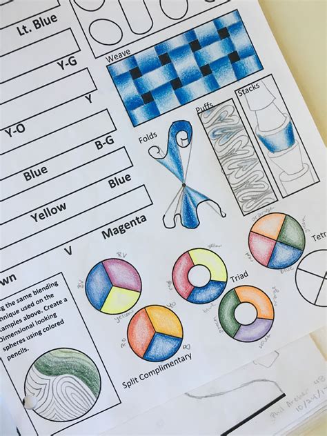 Colored Pencil Techniques Worksheet - Printable Calendars AT A GLANCE