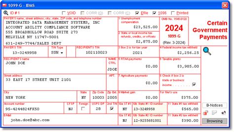 1099-G Software Includes Electronic Filing, Printing and IRS Bulk TIN ...