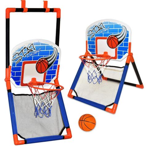 Basketball Hoop for Kids - 2 in 1 Over The Door and Floor Basketball Play Set for Toddlers, Boys ...