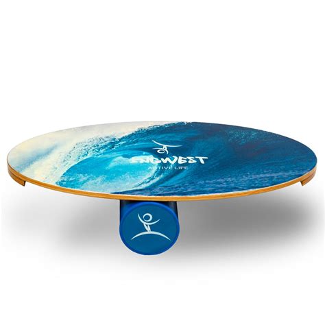 Wooden Balance Board Trainer with Roller. Wave Design. 15.7×27.5 in ...