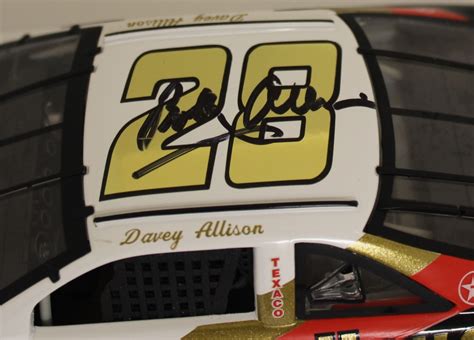 Davey Allison Duel Autographed w/ 1989 Texaco Havoline 1:24 Team Caliber Vintage Series