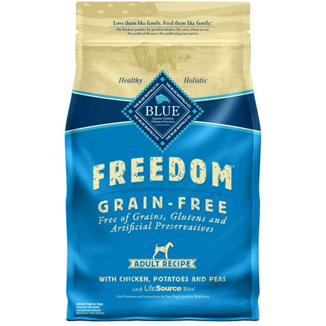 Blue Buffalo Freedom Grain Free Natural Adult Dry Dog Food, Chicken, 4-lb - Walmart.com ...