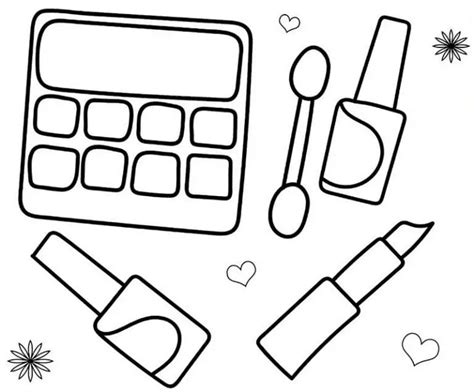 Makeup Coloring Page