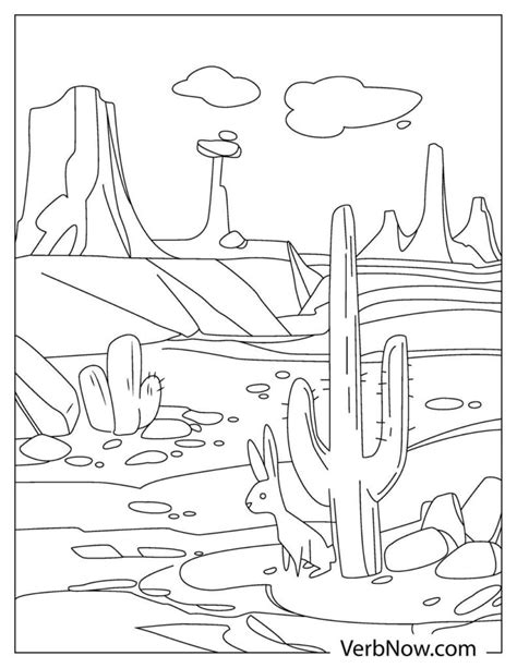 Free DESERT LANDSCAPE Coloring Pages & Book for Download (Printable PDF ...