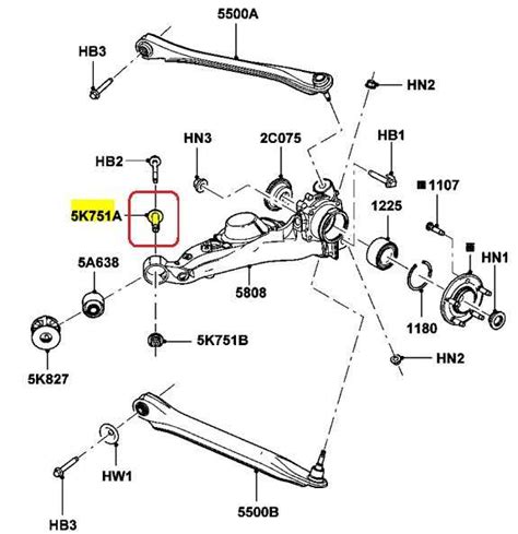 Explore the 2005 Ford Escape Suspension Parts Diagram