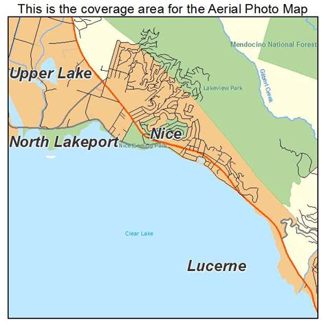 Aerial Photography Map of Nice, CA California