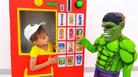 Vlad and Nikita superheroes vending machine kids toy story - YouTube | Kids toys, Superhero ...